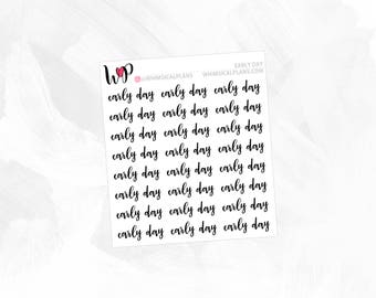 Early Day | Clear Matte Glossy Planner Stickers