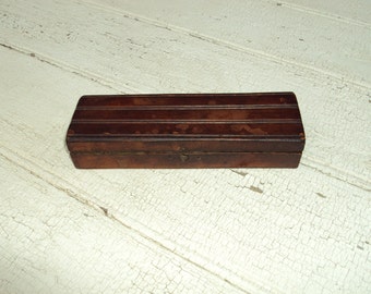 Vintage Wooden Pencil Case