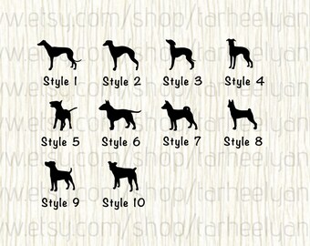 Greyhound Car Decal, Whippet Car Decal, Italian Greyhound Car Decal,Bull Terrier Car Decal,Basenji Car Decal,Jack Russel Decal,Terrier Decal