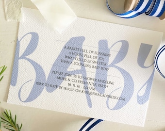 Baby Shower Invitation, Baby Boy Shower Invitation, Boy Baby Shower, Baby Shower Gift, Printable Boy Baby Shower, Baby Shower Invite