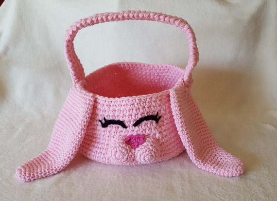 Crochet Easter Bunny Basket Sweet T Makes Three