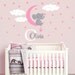 elephant custom name personalized initial wall decal sticker