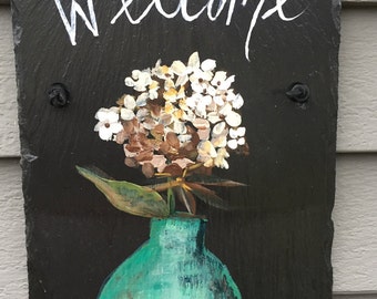 slate welcome sign | etsy slate welcome sign | etsy