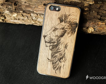 iphone 6 case wooden Lion Leo 7 Plus 5S gifts men boyfriend Animals wood iphone case 7 wooden case 5s iphone 6s case wood iphone 7 case