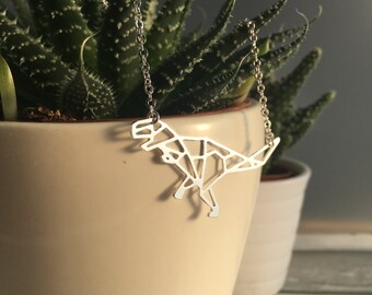 Dinosaur Necklace, T-Rex, Dinosaur jewellery, Dinosaur, Geometric Necklace, jurassic Necklace, T-Rex jewellery, T-Rex necklace