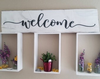 Holz willkommensschild | Etsy