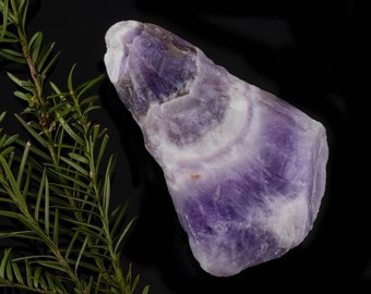 One 3" Banded CHEVRON AMETHYST Raw Crystal - Raw Amethyst Crystal, Natural Amethyst, Natural Crystal, Healing Crystal, Healing Stone E0113