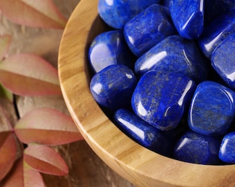 Two Dark Blue LAPIS LAZULI Stones - Lapis Lazuli Jewelry, Lapis Lazuli Pendant, Polished Stones, Natural Stones, Pocket Stones E0246