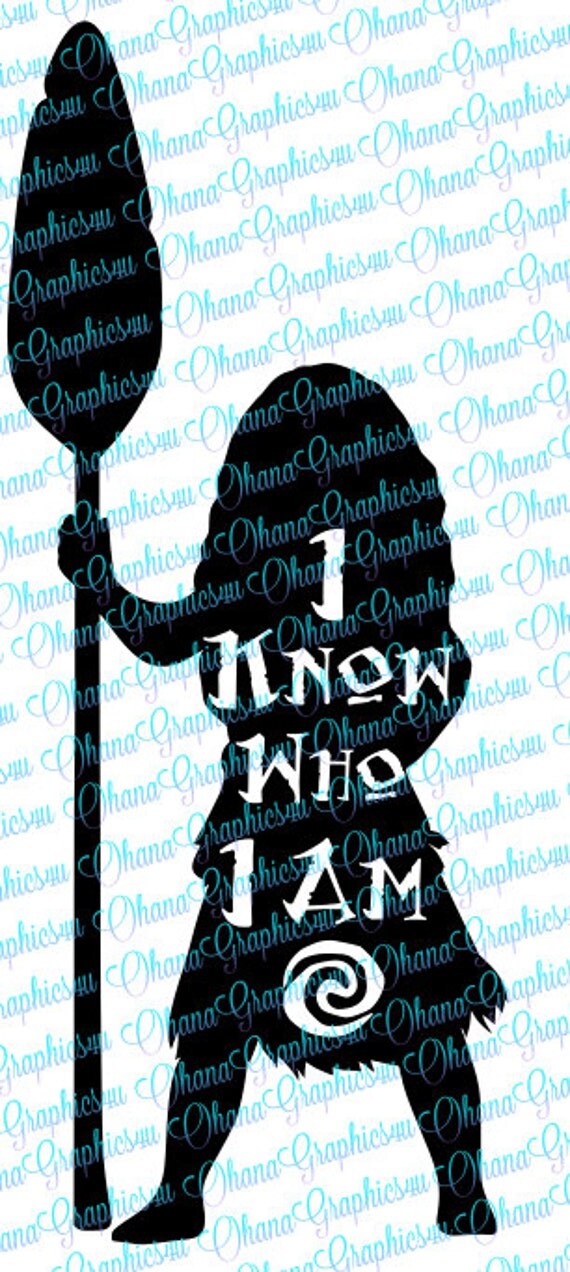 Download Moana Silhouette I know who I am SVG