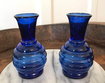 cobalt blue bud vase