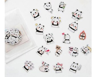 Stickers cute little pandas