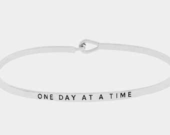 One Day at a time hook bracelet