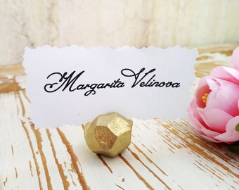 Place card holder, Custom name tag holder, Gold table decor, Silver wedding centerpieces, Escort card holder, Wedding table stands, Party