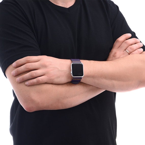 Purple Leather Apple Watch Band 38mm 42mm / Apple Watch Purple Leather Apple Watch Band 38mm 42mm / Apple Watch