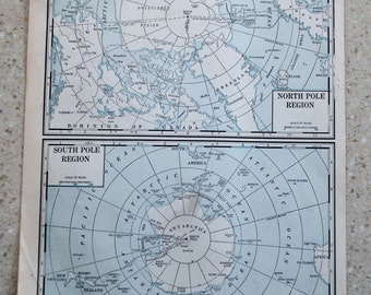 South pole map | Etsy