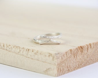 Misty Twig Ring, Sterling Silver, Silver Twig Ring, Stacking Ring, Twig Stacking Ring, Silver Twig Stacking Ring, Stacking Twig Jewelry