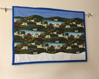 Welcome Home Wall Hanging (blue border)