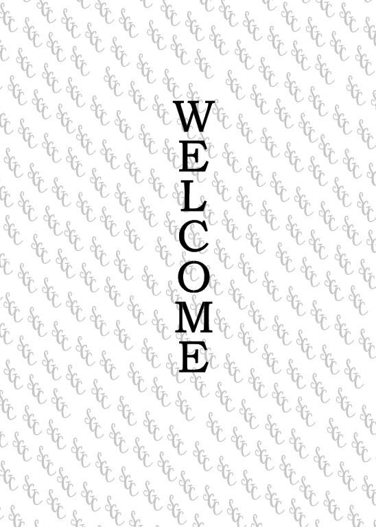 reusable stencil welcome tall letters for vertical sign