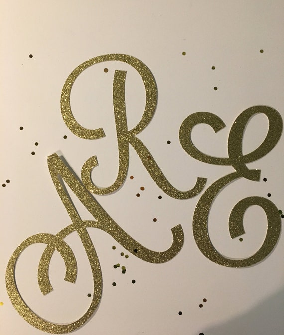 6 Glitter Cardstock Letters Custom Lettering or