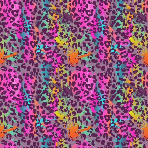 Abstract Leopard Print Vinyl Craft Vinyl Rainbow Cheetah