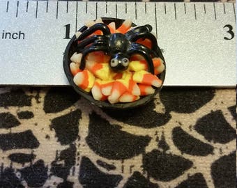Candy corn Spider/Glow in the dark candy bowl