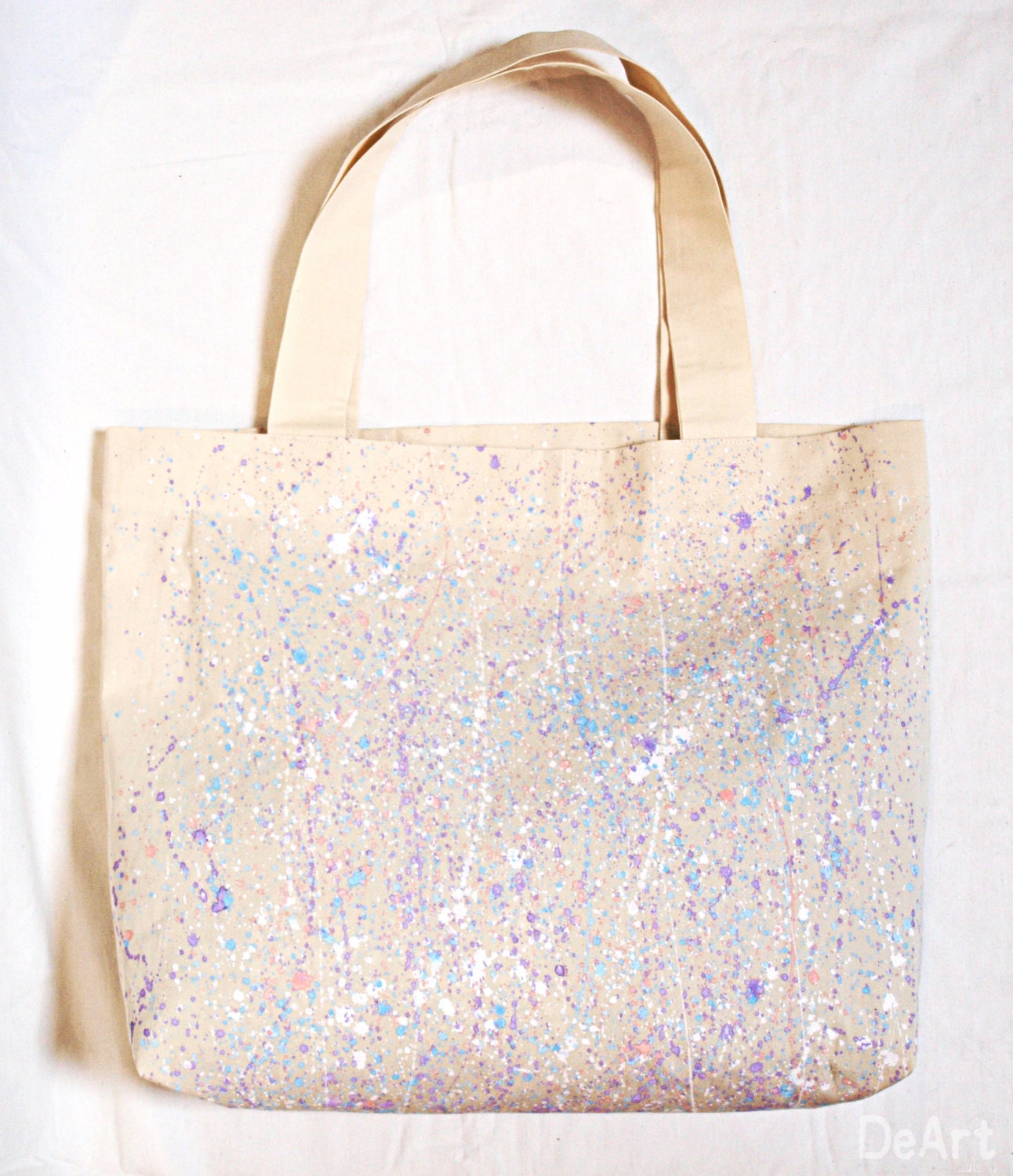 hand painted tote bag