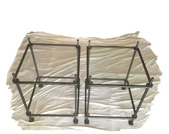 Solid Iron Nightstands - Claudio Rayes - Pair - End Tables