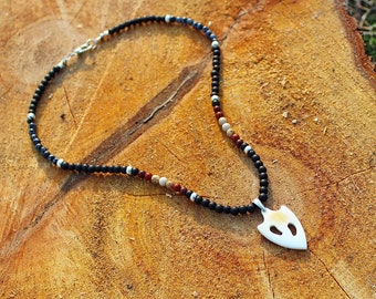 Mens Tribal Necklace, Native American Jewelry, Southwestern, native american mens jewelry, native american necklace, mens beaded necklace