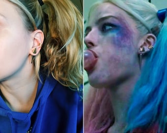 Spike Faux Ear Gauge Screen Accurate Harley Quinn Suicide Squad Inspired