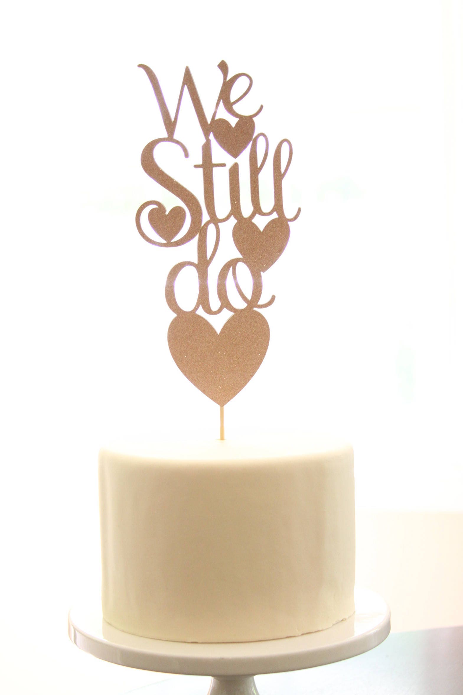 We Still Do Cake Topper Silver We Still Do Cake Topper Silver