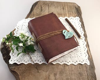 Handmade Leather Baby Book, Leather Baby Journal, Leather Baby Diary, Leather Baby Notebook, Blank Leather Baby Book, Blank Baby Journal