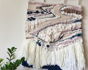 SALE***Woven Wall Hanging/Woven Wall Art/Woven Wall Tapestry/Wall Weaving/Wall Tapestry Weaving/Weaving blue/altar decor