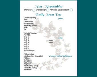 Daily Coaching to Do List for Beachbody Coaches Printable - Happy Planner or Letter Size