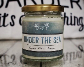 Under the Sea | The Little Mermaid inspired scented candle | Disney Lovers, Disney Inspired Candle, Literary Gift, Disney Candle