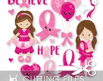 Breast cancer cutting files, svg, dxf, pdf, eps included - cutting files for cricut and cameo - Cutting Files SVG - CT1028