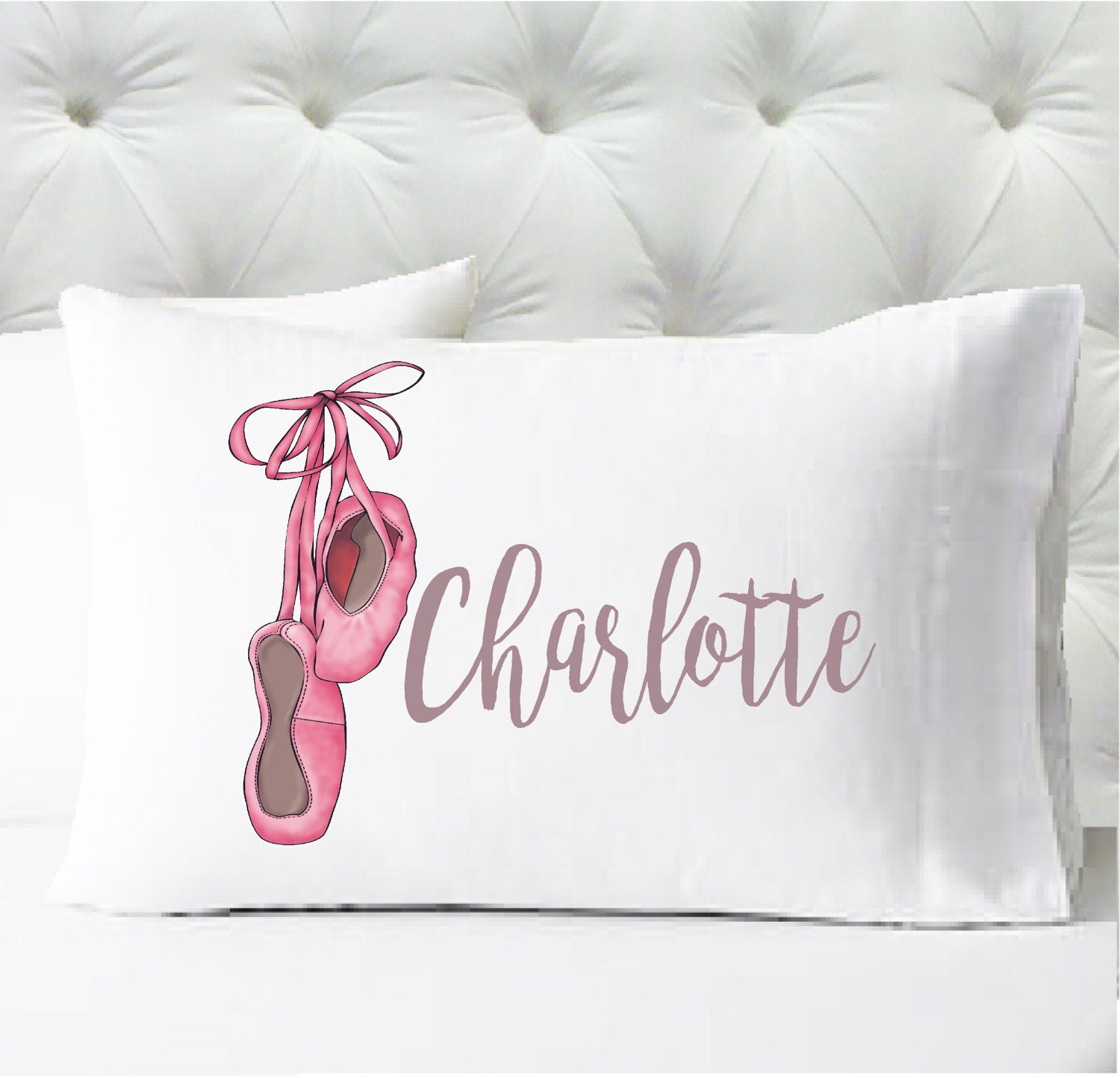 Personalized Girls Pillowcase Ballet Pillowcase Ballerina