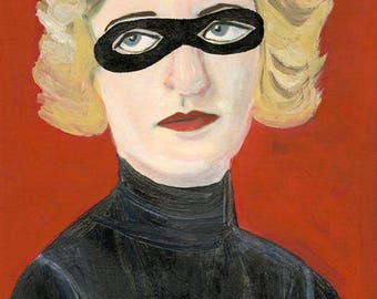 Rose regrets nothing. Original oil painting by Vivienne Strauss.