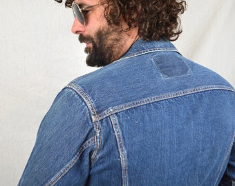 Vintage 80s Cactus Dark Wash Denim Jacket Coat