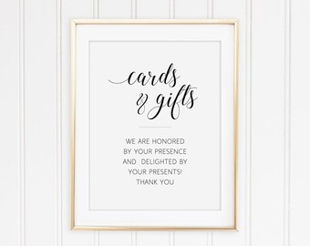 Cards And Gifts Sign Wedding Gift Table Card Box Printable Cards And Gifts Sign Wedding Gift Table Card Box Printable