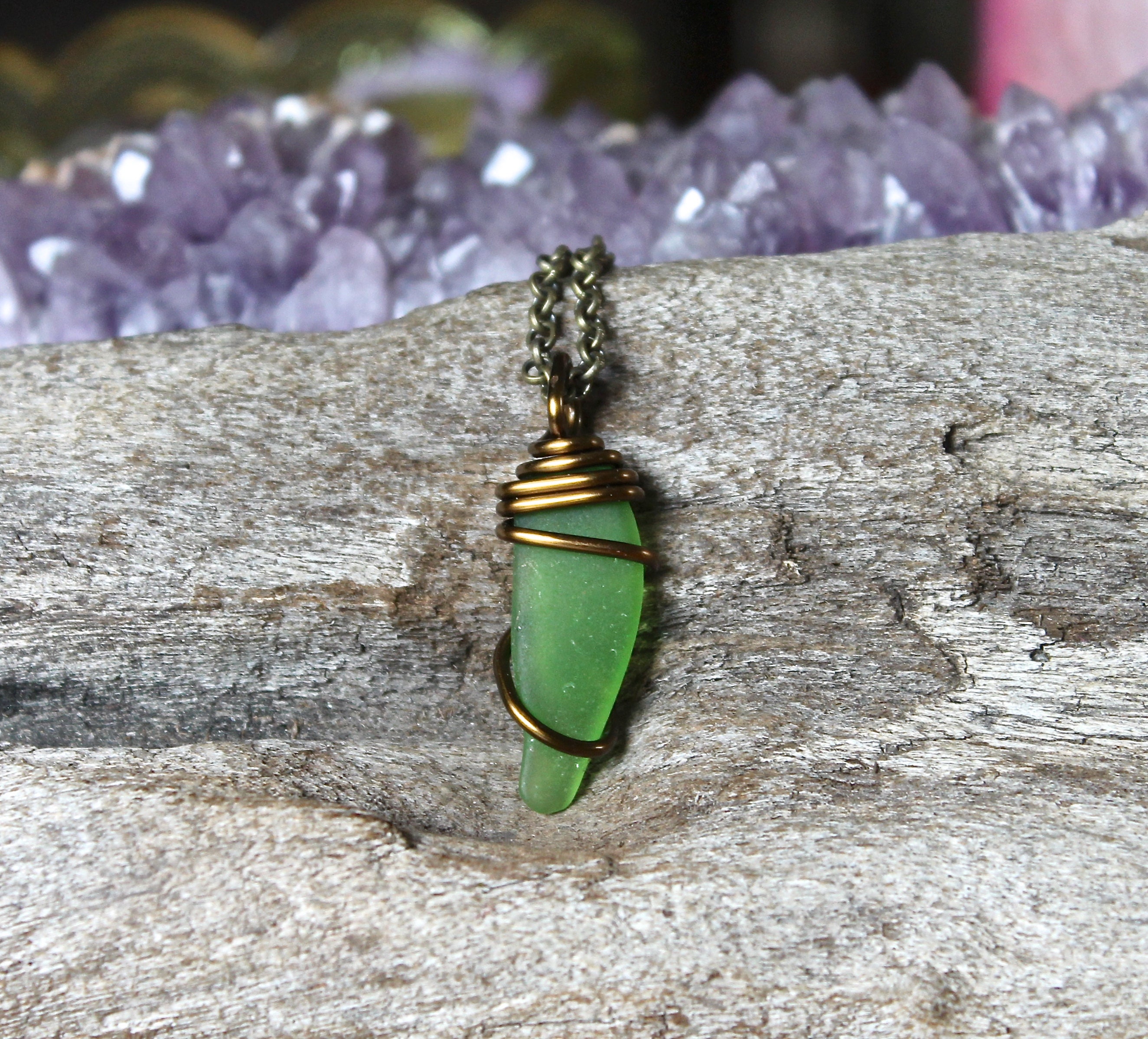 Sea Glass Necklace Hawaiian Jewelry Gypsy Beach Boho