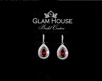Ruby Red Earrings,tear drop earrings,bridesmaid gift,bridesmaid jewelry,special occasion,prom jewelry,Valentines day gift,red wedding
