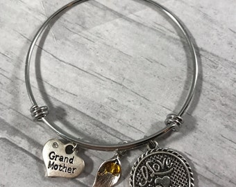Custom Design your own bracelet. Christmas Gift. Black Friday Sale. Cyber Monday Sale. Gift for Her. Grandmother Gift. Mother Gift. Nana.