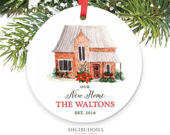 New Home Ornament Personalized New Home Christmas Ornament New Homeowner Gift Personalized Housewarming Gift New Home Gift New House Present