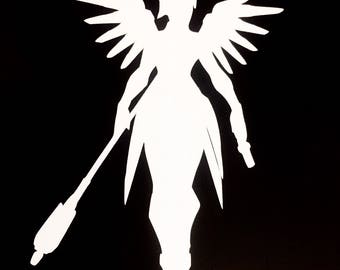Mercy Overwatch Decal | Sticker | Vinyl | Car, Wall, Window or Laptop Decoration | Cute!