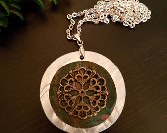 Verdigris Copper Necklace Pendant