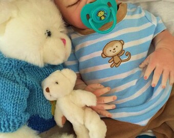 Reborn Baby Boy Doll Completed From the Londyn Kit 20 inch Baby Lane with Magnetic Pacifier