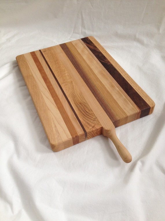 Edge Grain Cutting Board, Bread Board, Carving Board, Cheese Board, Wooden Cutting Board, Bread Knife