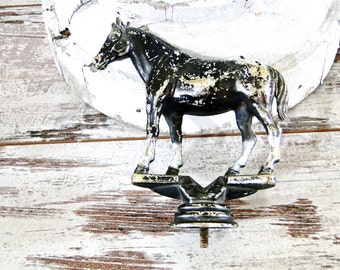 Vintage Horse Trophy Topper Supplies Hard Plastic Chippy Paint Western Equestrian Awards