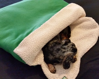 Dachshund, Dog Burrow Bag, Burrow Bag, Doxie, Dog Bed, Dog Blanket, Dog Sleeping Bag, Dog Snuggle Sack, Snuggle Sack, Cat Bed,
