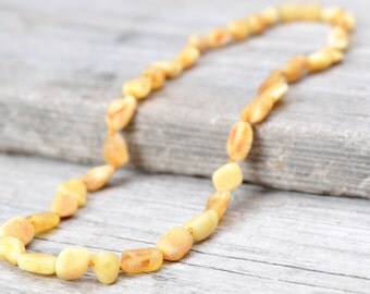 Raw Baltic amber necklace for women. MAXIMUM effective